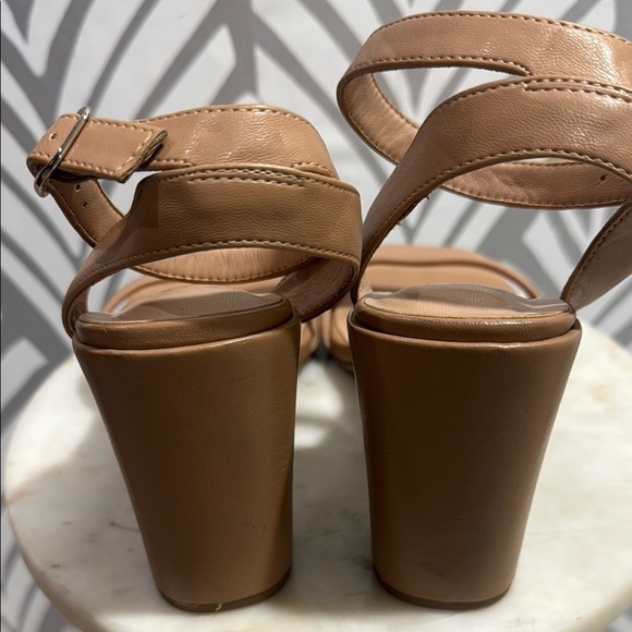 A New Day Tan Heels with Minimalist Design and Open Toe - Picture 3 of 6